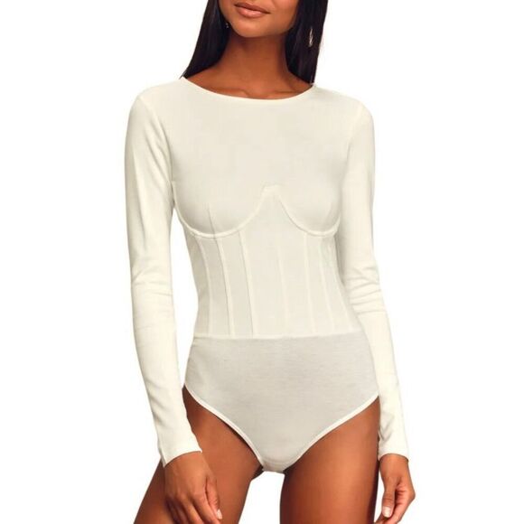 Lulu's Tops - Lulus Dressed To Skill Underwire Bodysuit
